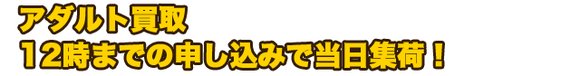 アダルトDVD　12時までの申し込みで当日集荷！